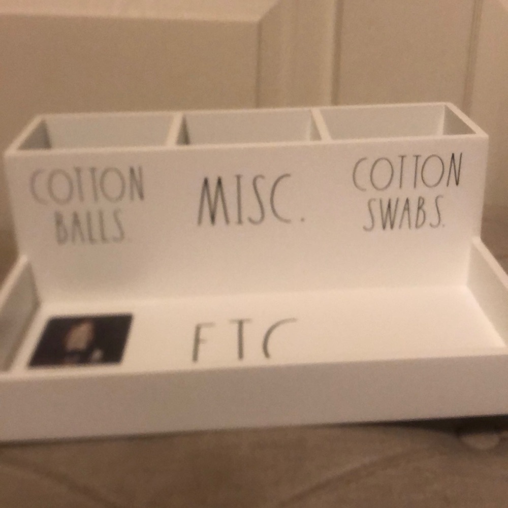 Rae Dunn bathroom organizer